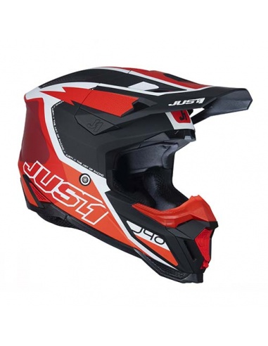 CASCO J40 FLASH RED/WHITE/BLACK MATT...