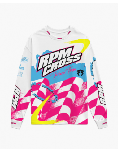 REMERA RPMCROSS OVERSIZE VINTAGE BLANCA