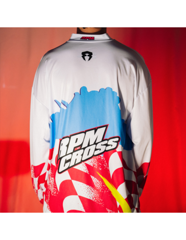 REMERA RPMCROSS OVERSIZE VINTAGE BLANCA