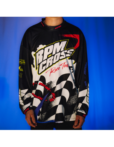 REMERA RPMCROSS OVERSIZE VINTAGE NEGRA