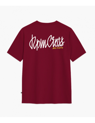 REMERA RPMCROSS - LETRAS . BORDO