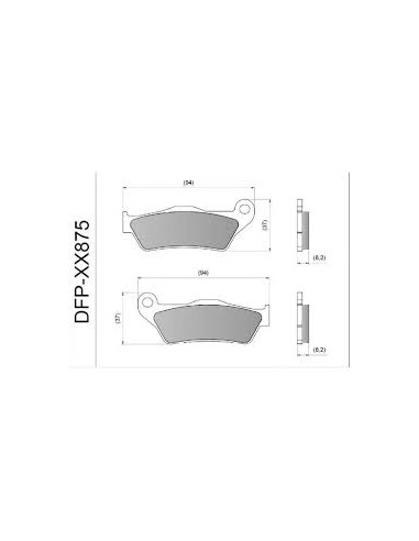 PASTILLA DE FRENO DEL EXC/SX...