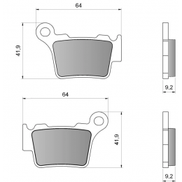 PASTILLA DE FRENO TRAS KTM...