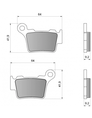 PASTILLA DE FRENO TRAS KTM HUSQ GAS...