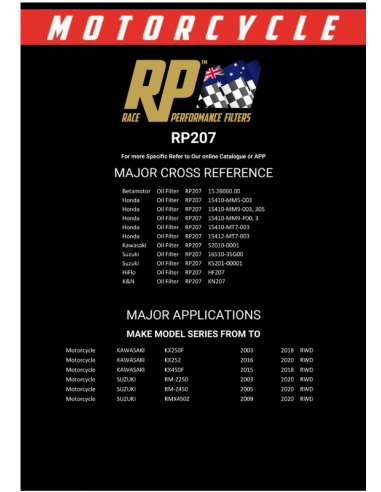 RP RACE PERFORMANCE FILTERS